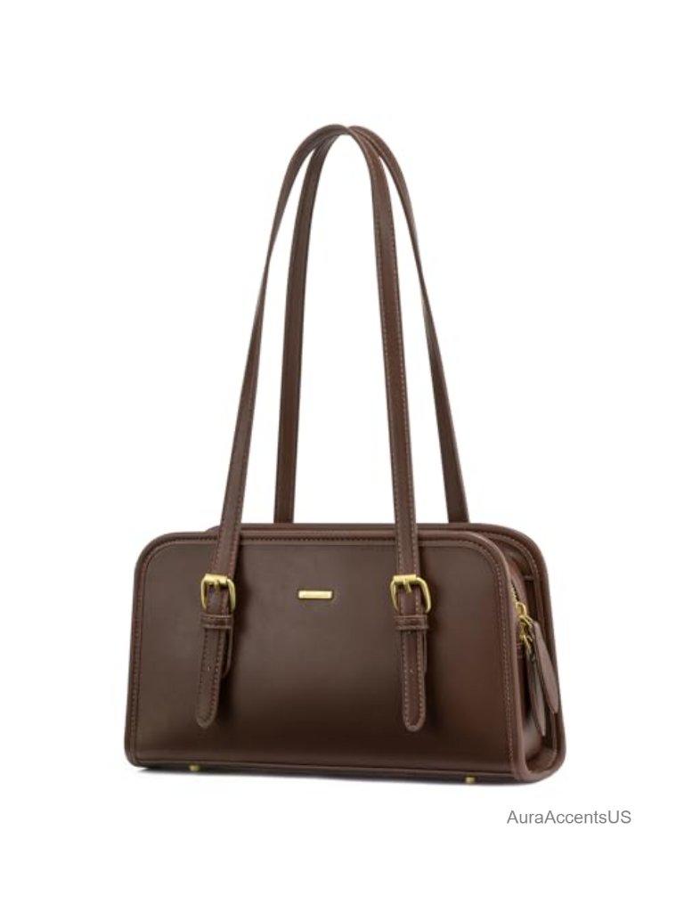 Vegan Leather Swing Zip Shoulder Bag Hobo Clutch Purse